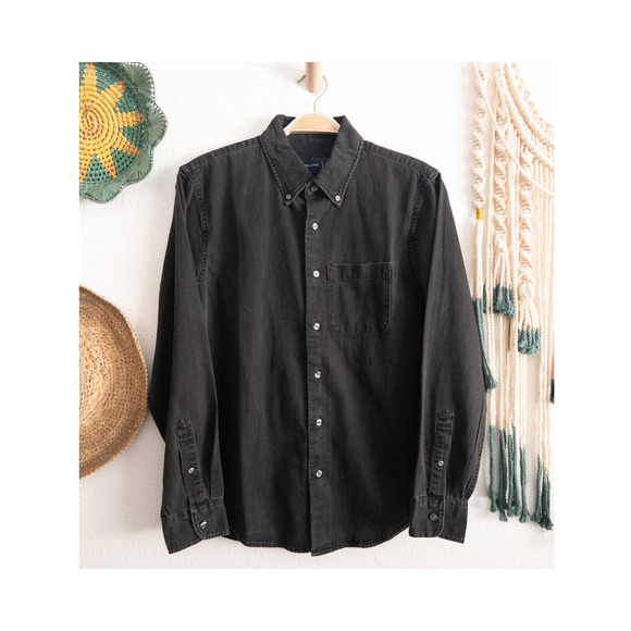 Abercrombie & Fitch Grey Denim Button Down Shirt Small NWT - Picture 1 of 6